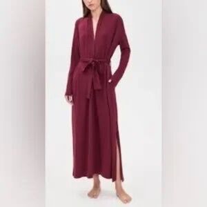 Lunya, Slumber Knit Maxi Robe, XL, Calliope Wine